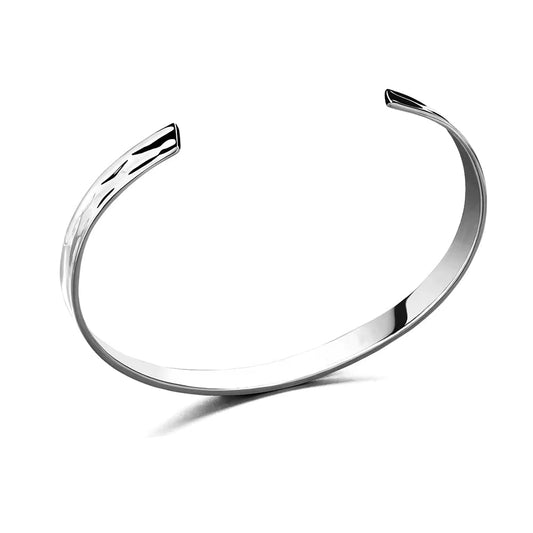 Emanco Stainless Steel Polished Design C Shape 6MM Wide Bangle Men Punk Bracelet Fashion Couple Jewelry Wholesale